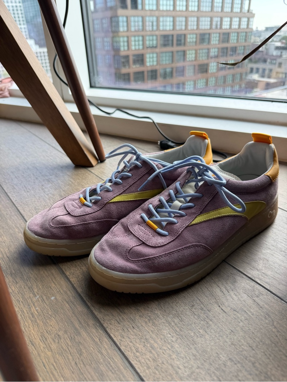 Oncept Suede Sneakers in Lilac with Yellow Accent